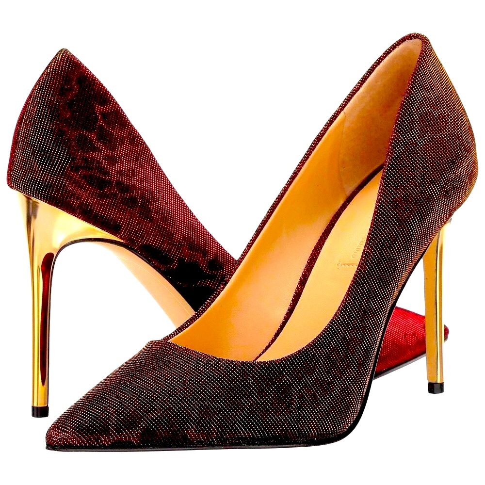 Textured Holographic Leopard Print Pump x V Camuto